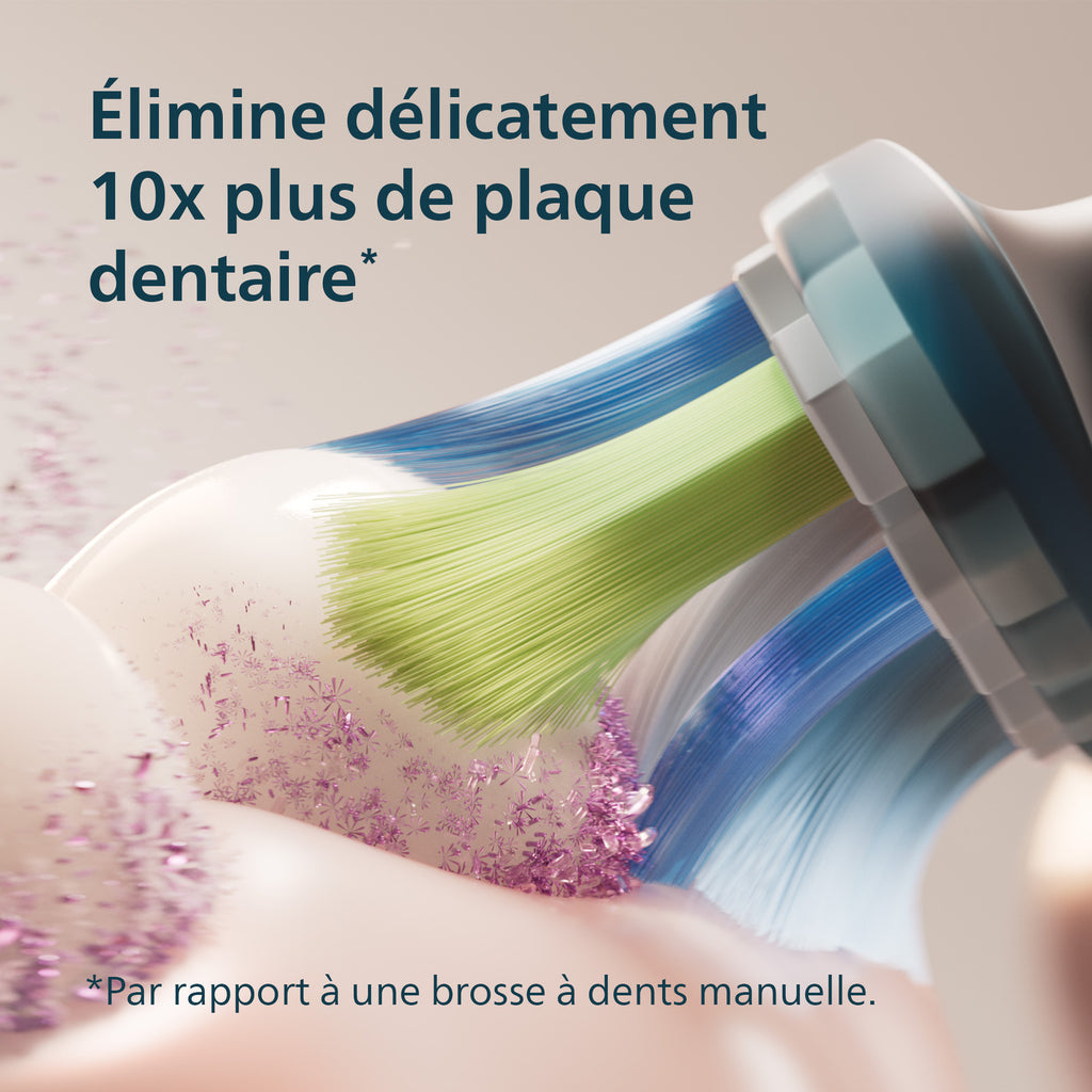 Philips Sonicare DiamondClean 9000 HX9913/18 Brosse à dents électrique avec application, capteur de pression, 4 modes de brossage, 3 niveaux d'intensité, verre de charge, coffret voyage USB - Noir