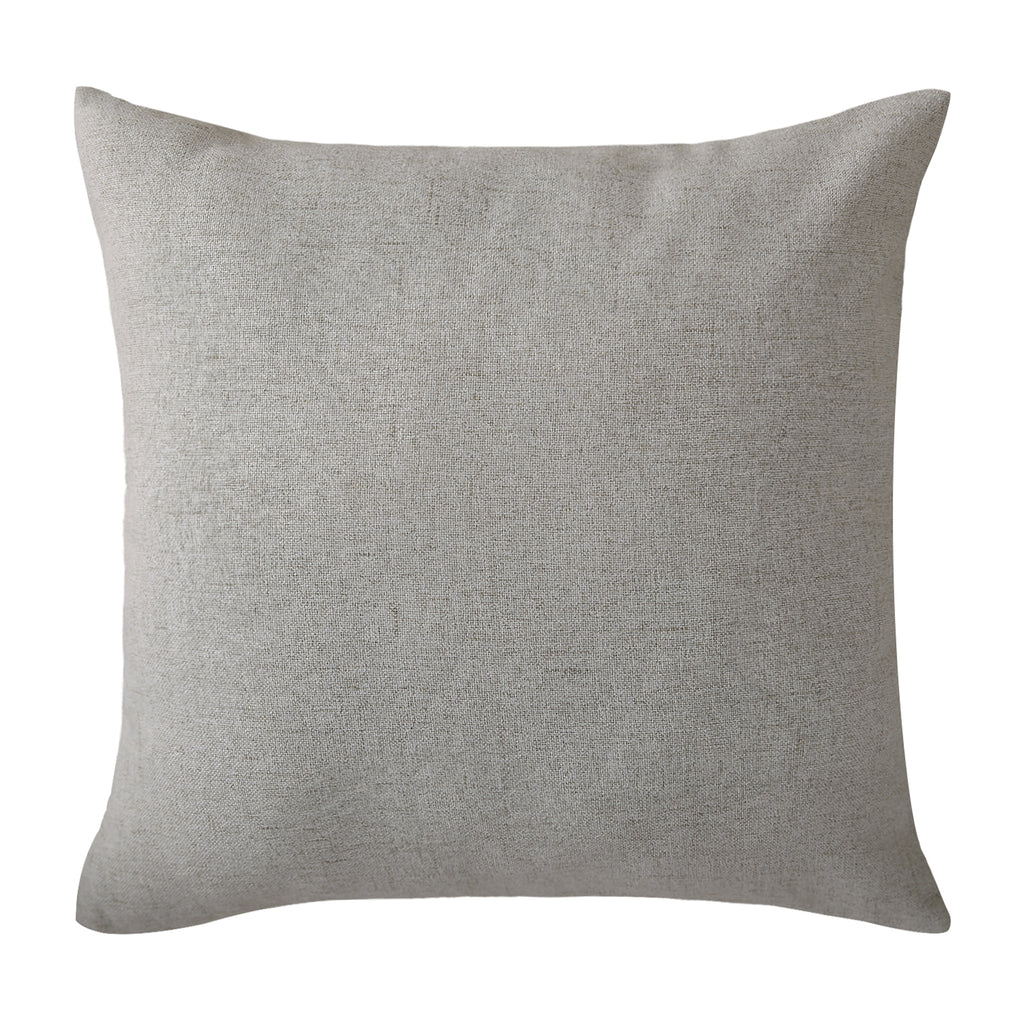 Deconovo Housse de coussin en tissu aspect lin, gris clair, 50 x 50 cm, 1 pièce