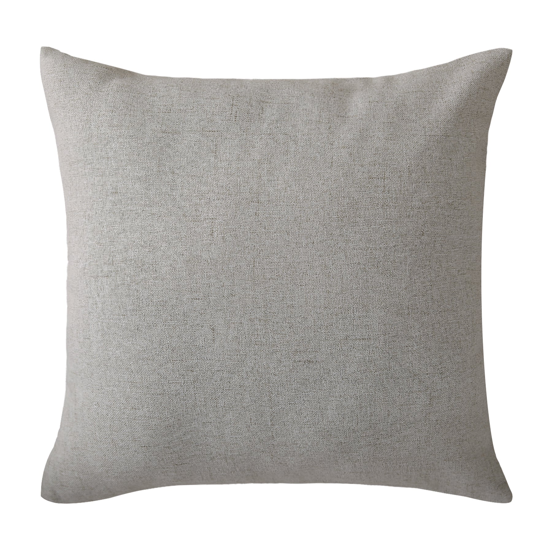 Deconovo Housse de coussin en tissu aspect lin, gris clair, 50 x 50 cm, 1 pièce