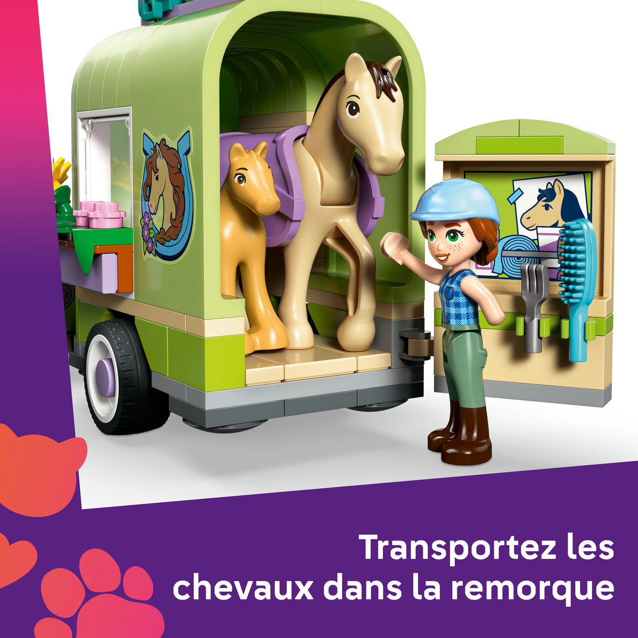 LEGO Friends 42695 La remorque du cheval et du poulain