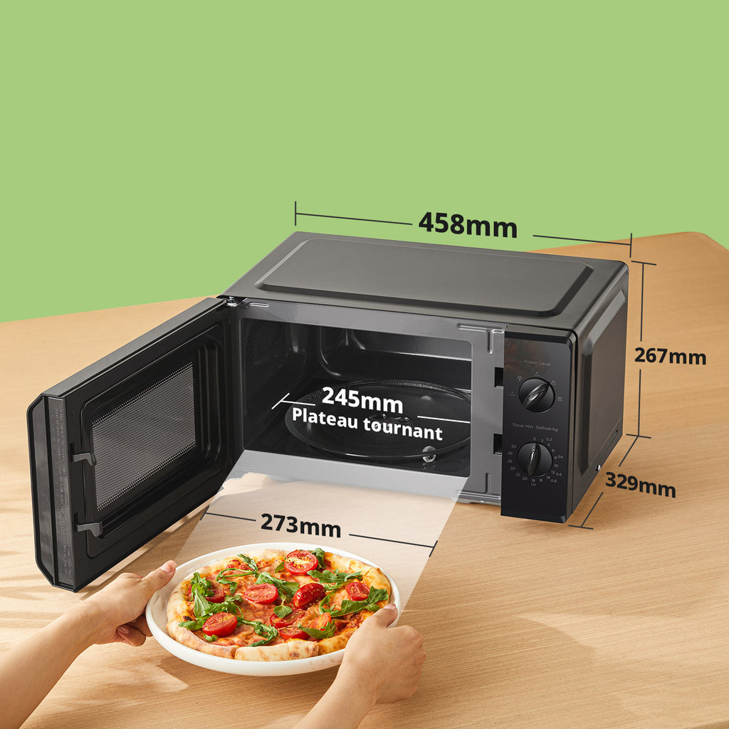 COMFEE Inverter CMO-MP012OC(BK), 700 W de puissance, 5 niveaux de puissance, fonction dégivrant, minuterie 30 min, 19 L, noir