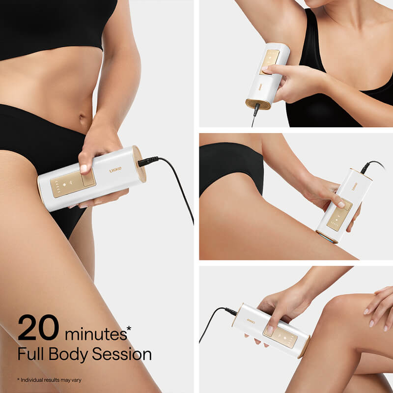 Ulike Air 2 Épilateur IPL pour Femmes et Hommes avec Technologie de Refroidissement à Glace, Résultats Presque Indolores, Alternative Sûre à l'Épilation Laser, pour Corps et Visage, Blanc