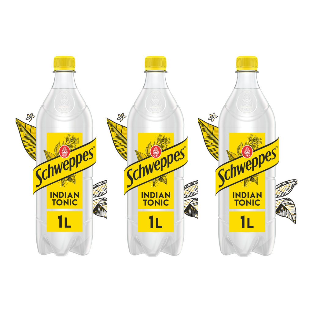 SCHWEPPES Indian Tonic Soda 1L ( Lot de 3)