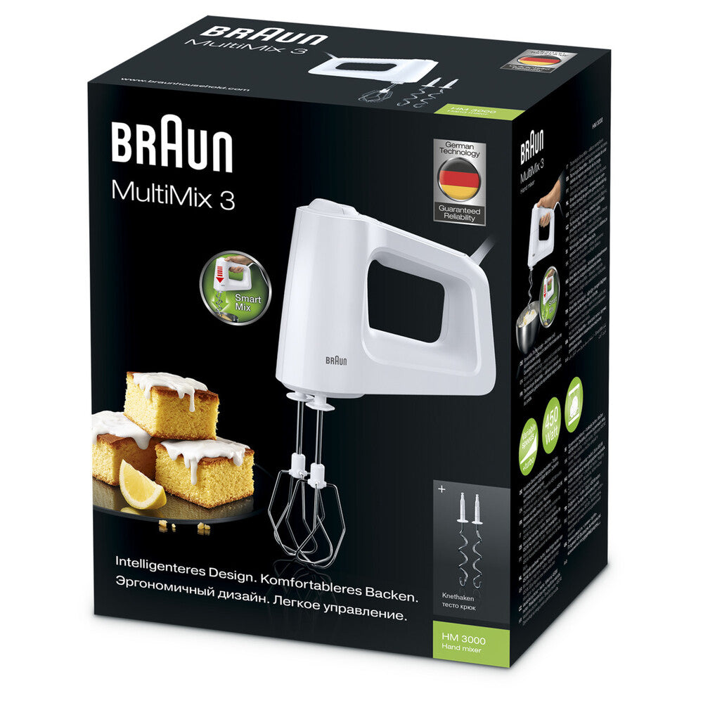BRAUN MultiMix 3, Batteur à Main 450W, HM3000WH, Blanc