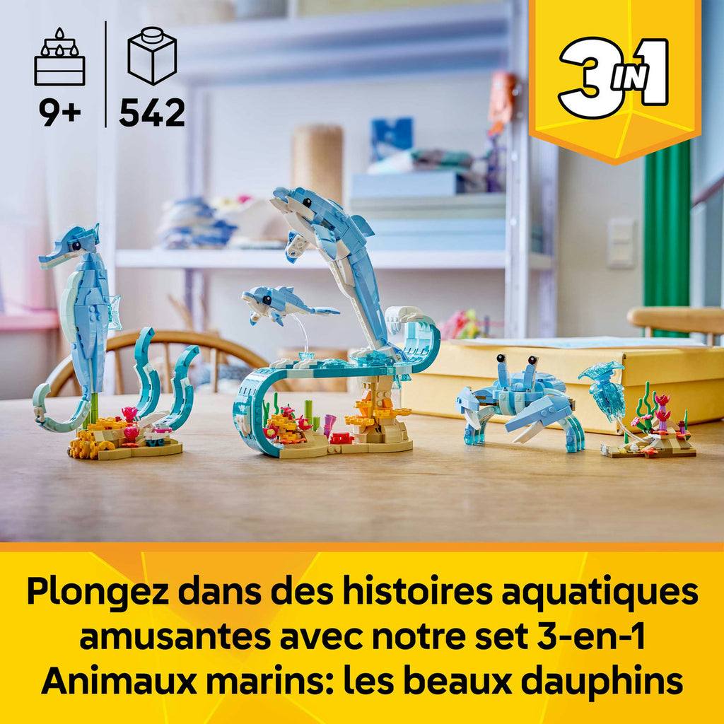 LEGO Creator 31385 Animaux marins : les beaux dauphins