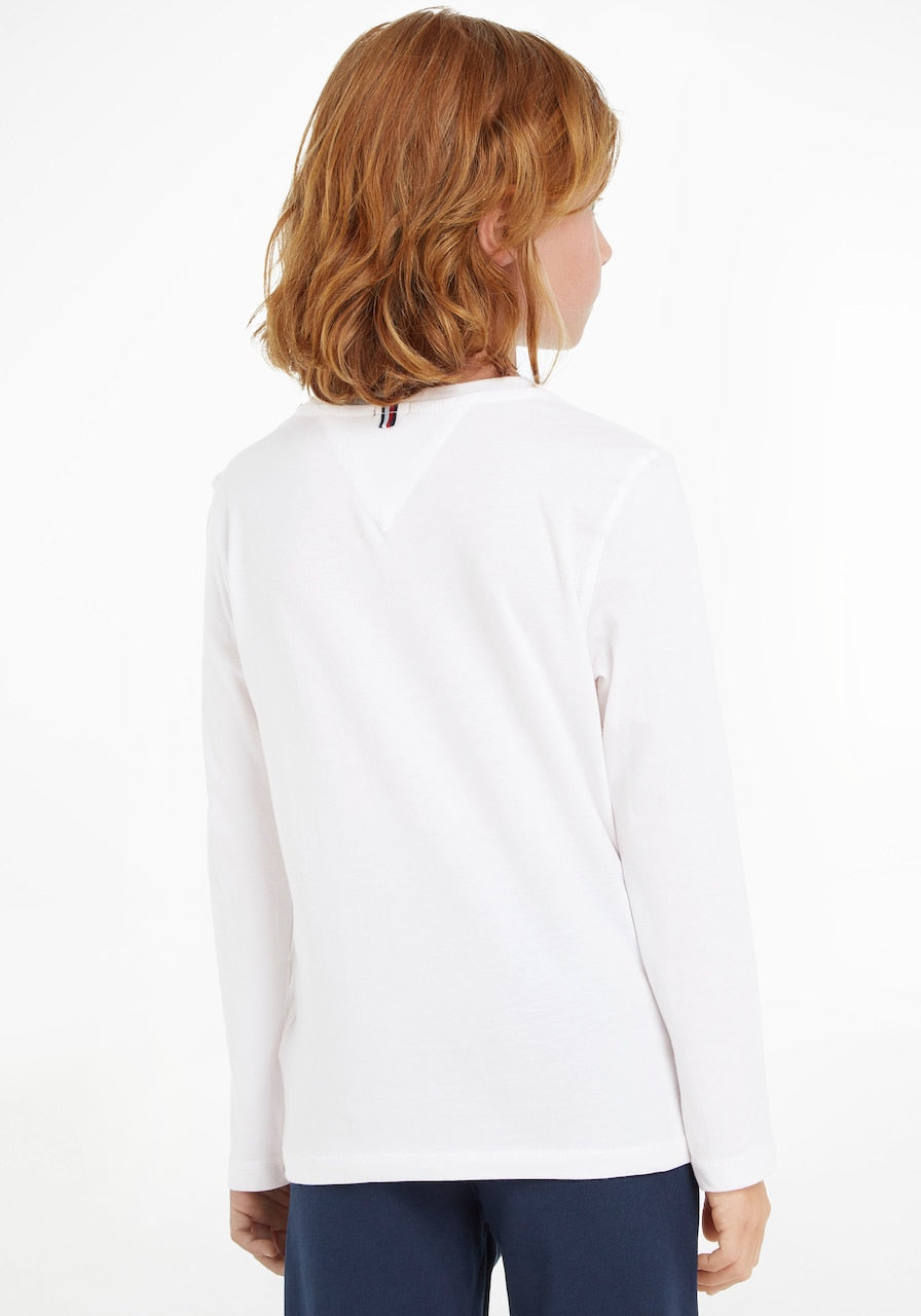 Tommy Hilfiger T-shirt basique à manches longues blanc 8