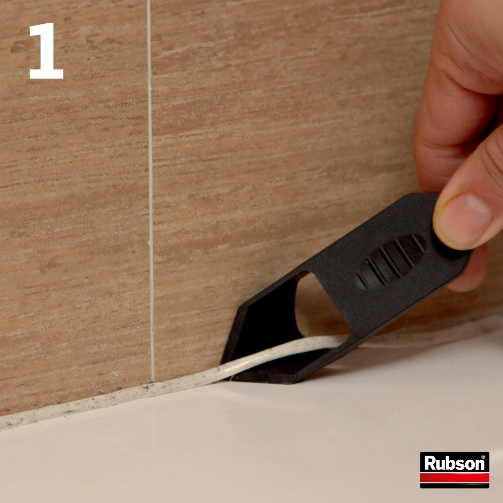Henkel Rubson | Enlève Joints à double embout – Outil pour enlever l'ancien joint sans rayer les supports – Raclette de finition pour nettoyer les résidus