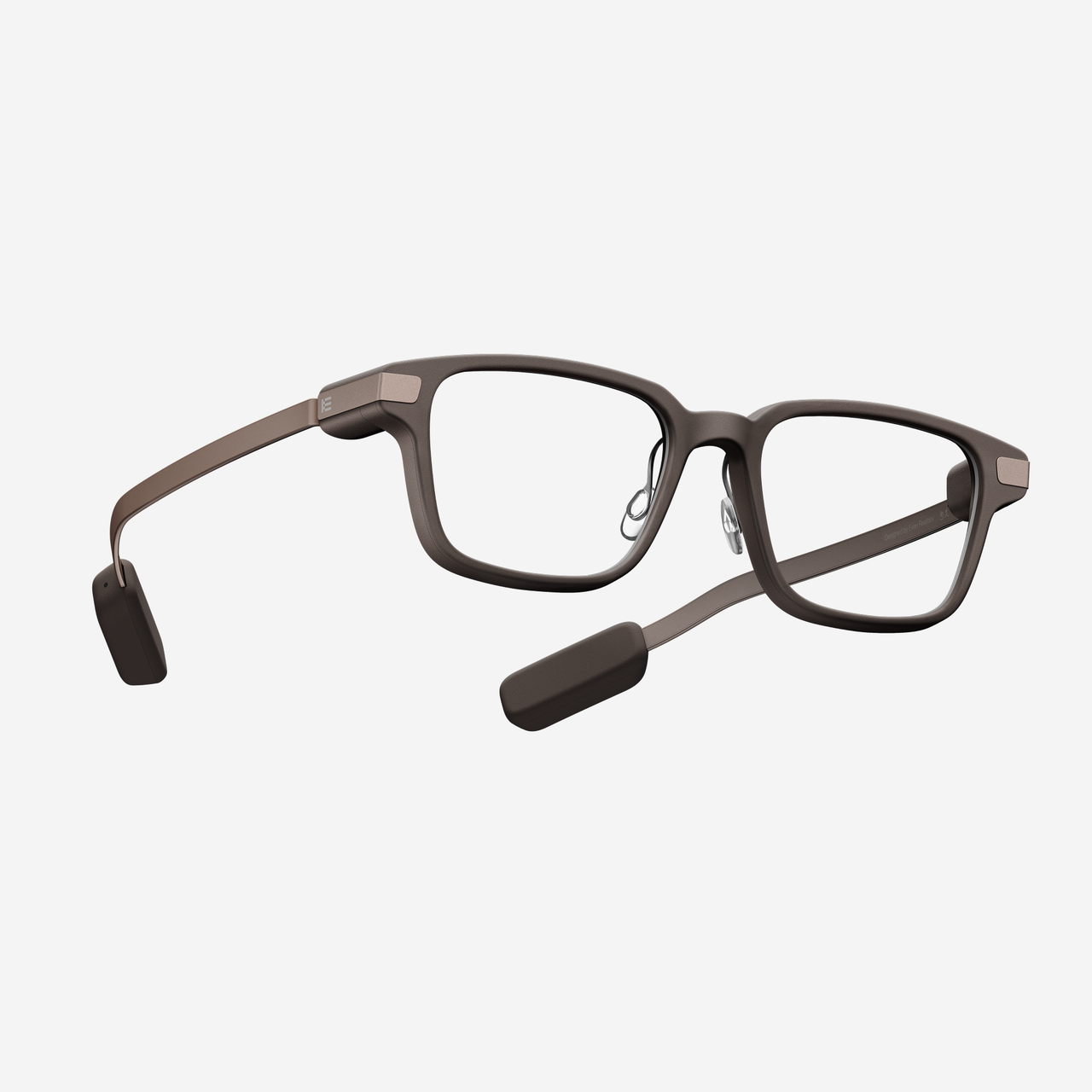 Even Realities - Even G2 B Marron (Monture rectangulaire) - Lunettes intelligentes de visualisation quotidienne, Sans caméra, Confidentialité d'abord, Batterie de 2 jours
