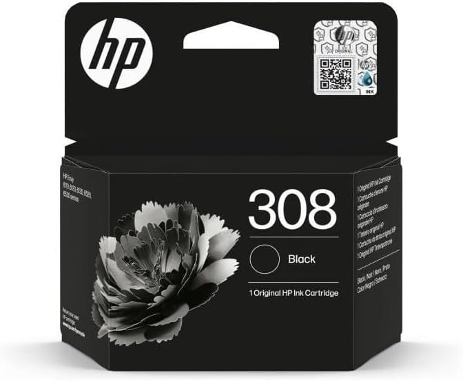 HP 308 7FP21UE Cartouche d'encre noire d'origine