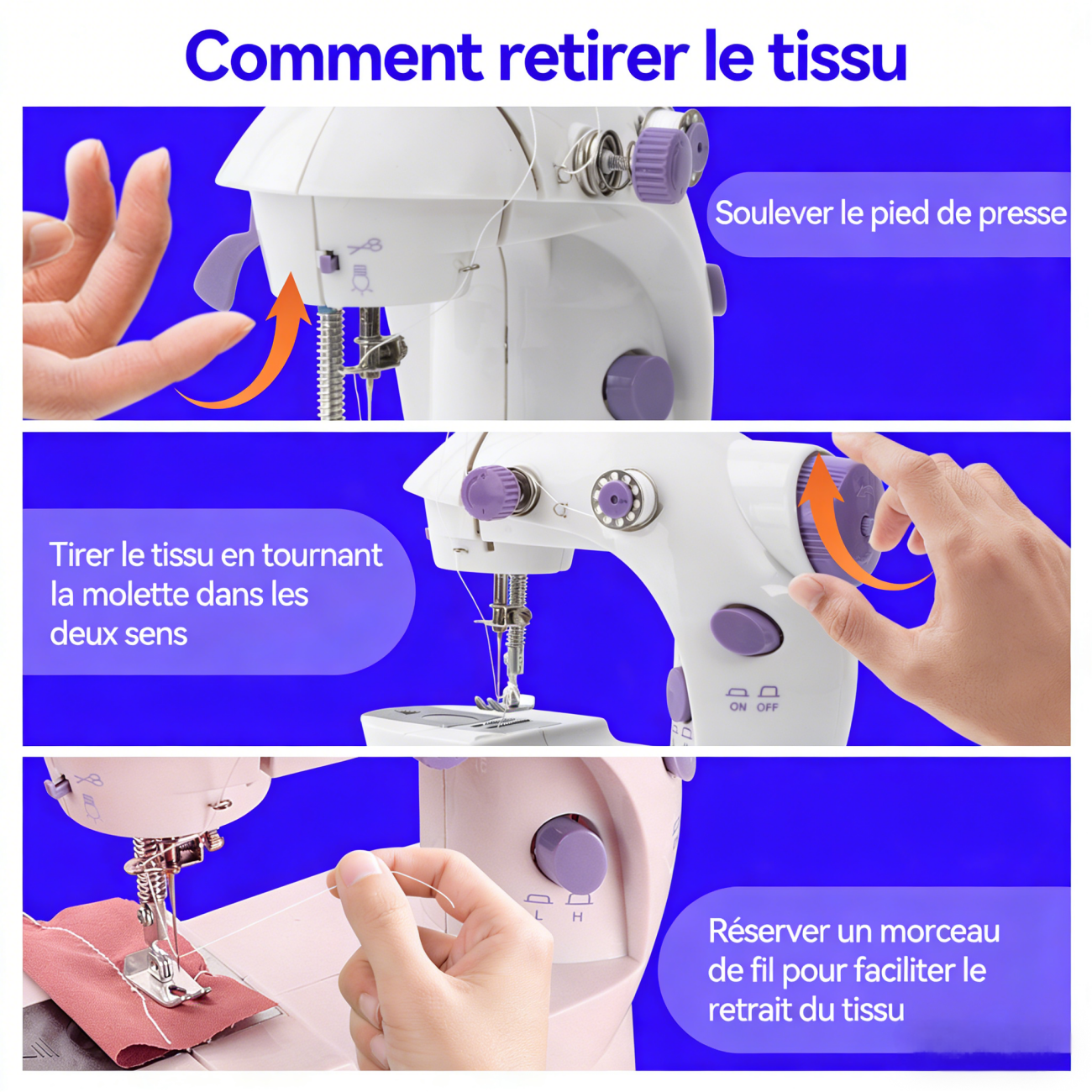 IAGREEA Machine à coudre électrique portable à pédale, mécanique, 6 V, 1 A alimentation secteur ou 4 piles AA avec pédale, 1 bobineuse, 1 bobineuse vide, 1 aiguille de rechange et 1 appareil d’ajutage