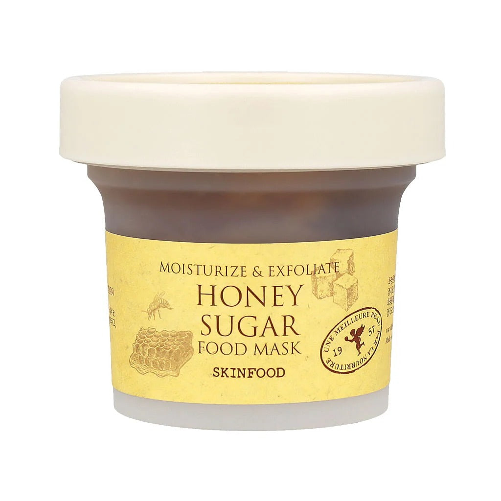 SKINFOOD Masque Alimentaire Miel Sucre (Masque Nettoyant Hydratant & Exfoliant) 120 g