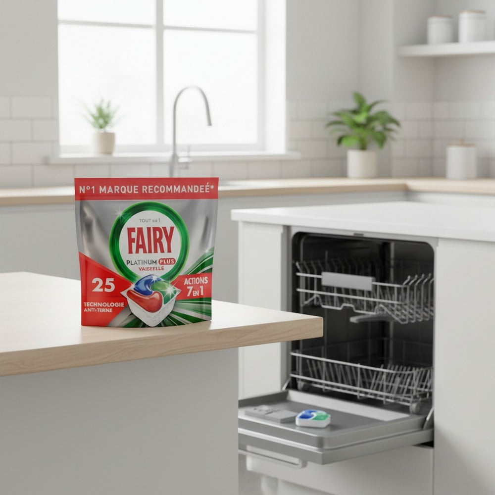Fairy Platinum Plus Original Tablettes Lave-Vaisselle 3 x X25 (= 75 Tablettes)
