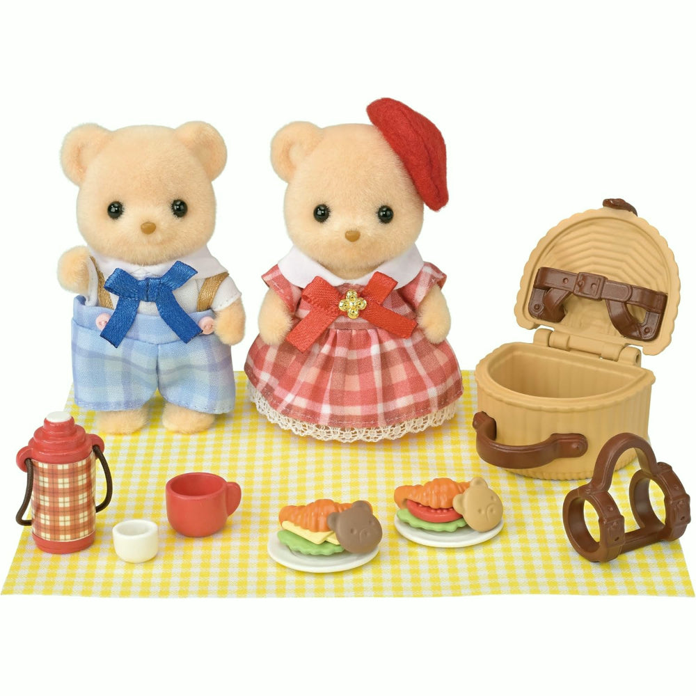 Sylvanian Families Biscuit Bear Frère et Sœur Set de Jeu Délicieux Pique-nique