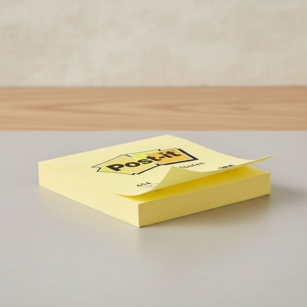 Post-it® Notes repositionnables, Jaune canari, 76 mm x 76 mm, 100 feuilles/bloc, 6 blocs/paquet, 100 % PEFC, SGSCH-PEFC-COC-110078