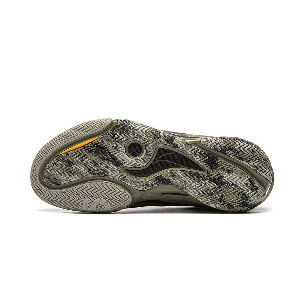 EU45 LI-NING Wade 808 5 Ultra V2 Chaussures de basket professionnel pour homme intérieur et extérieur - Vert gris armée foncé
