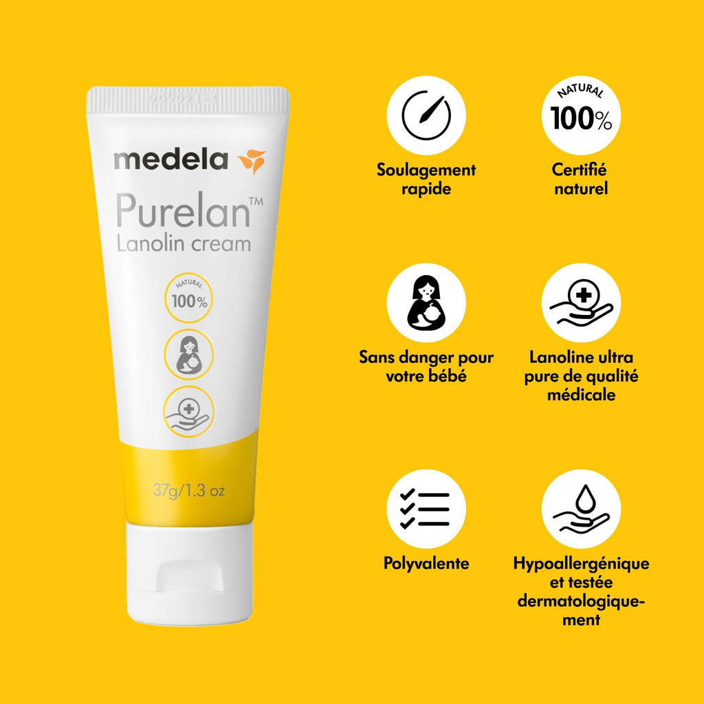 MEDELA Purelan - Crème à la lanoline pour l'allaitement, 37 g