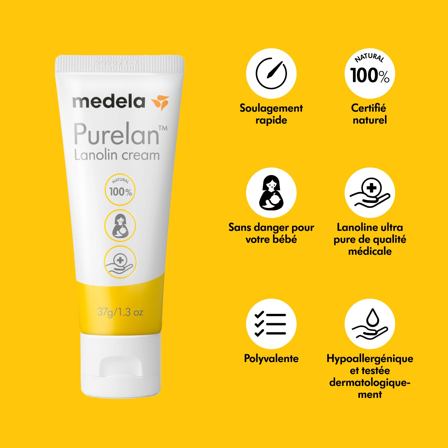 MEDELA Purelan - Crème à la lanoline pour l'allaitement, 37 g