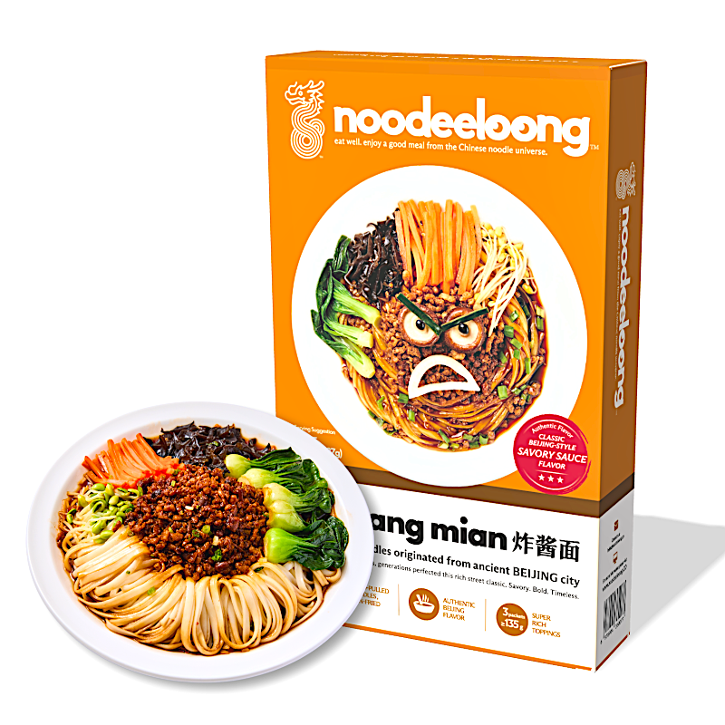 NOODEELOONG Nouilles sautées avec sauce salée classique de Pékin - 217 g
