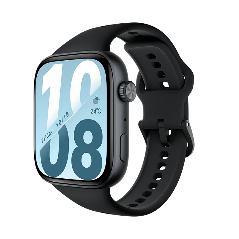 HONOR Watch X5i, 8 Mo + 128 Mo, Noir, Autonomie longue durée de 21 jours, Scanner de santé, Bracelet en silicone