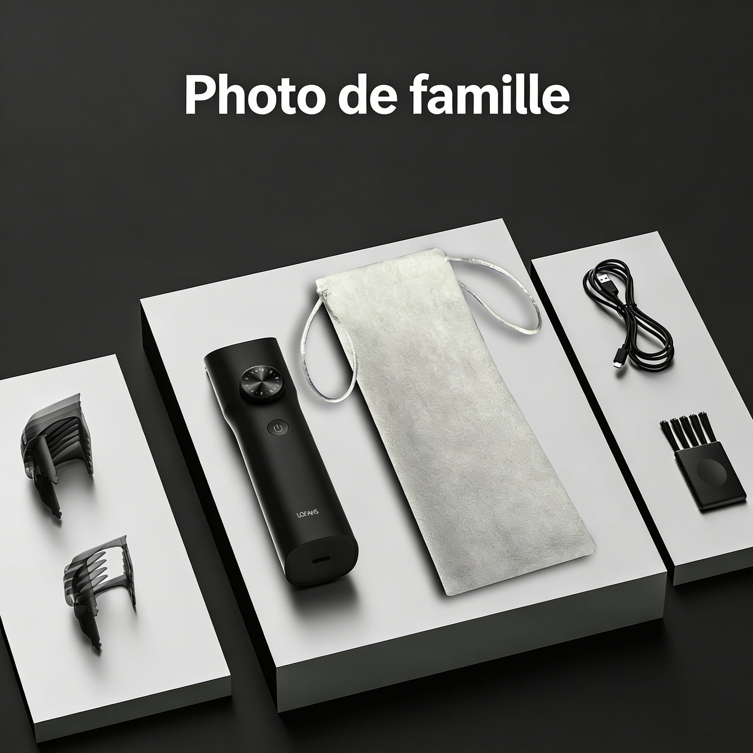 Tondeuse à barbe pour hommes, tondeuse sans fil étanche avec 40 réglages de longueur ajustables, écran LED, rasoir électrique rechargeable par USB pour hommes, kit de toilettage précis pour la barbe, les cheveux du visage et les voyages