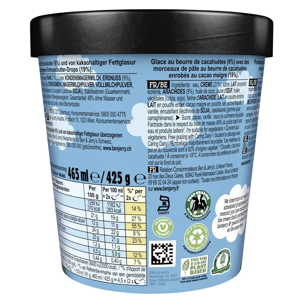 Ben & Jerry's Crème glacée Peanut Butter Cup - 465 ml