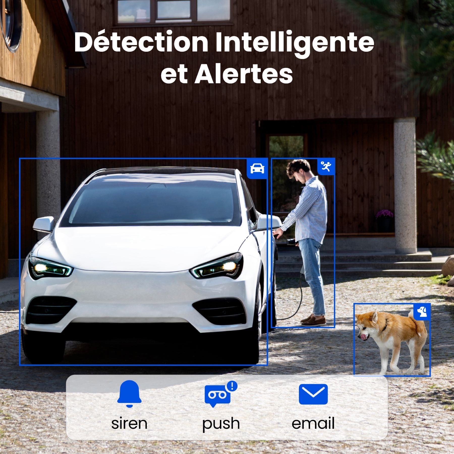 REOLINK E540 Caméra Wi‑Fi d’extérieur 2K+ 5 MP avec zoom optique 3x, panoramique et inclinaison – Blanc