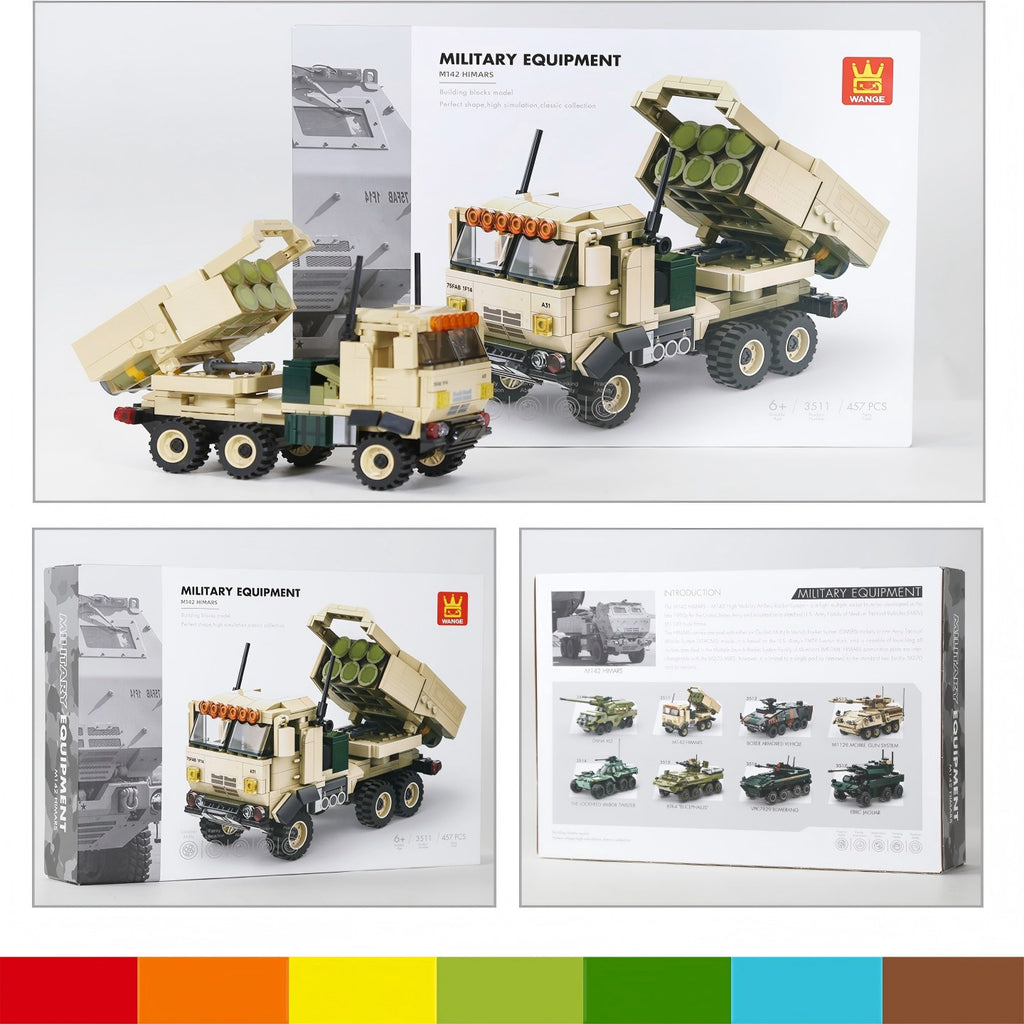 WANGE M142 Lance-roquettes Himars 457 Pièces Ensemble de Blocs de Construction pour Bricoleurs