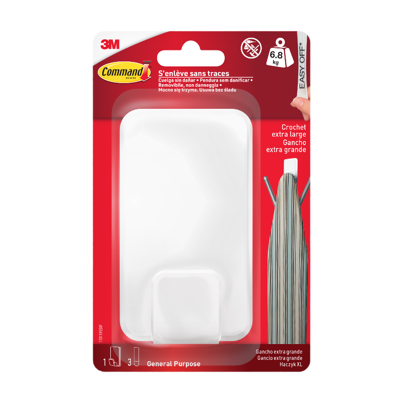 Command™Crochet standard Blanc Taille XL