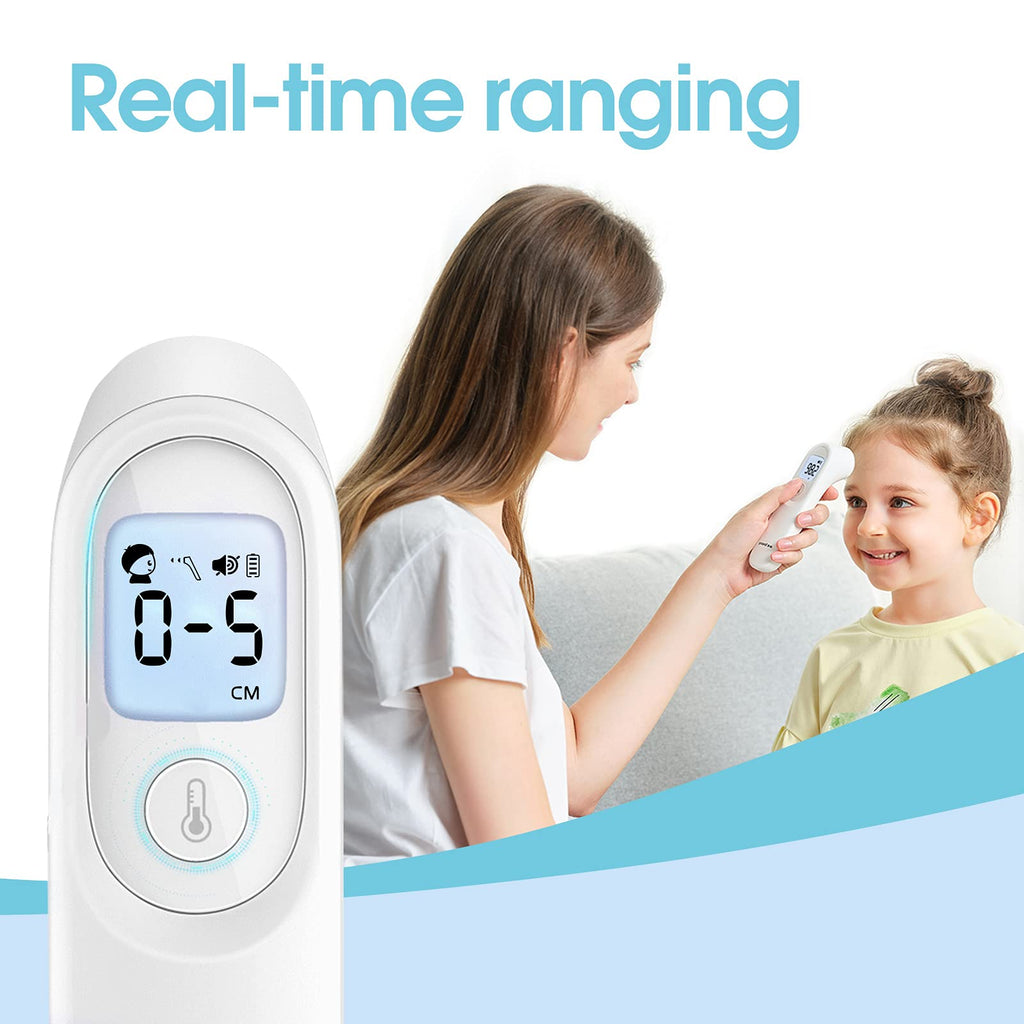 yuwell Thermomètre frontal pour adultes et enfants | Qualité médicale, thermomètre numérique sans contact, adapté aux bébés | Mesure en 1 s, alerte de température élevée, grand écran