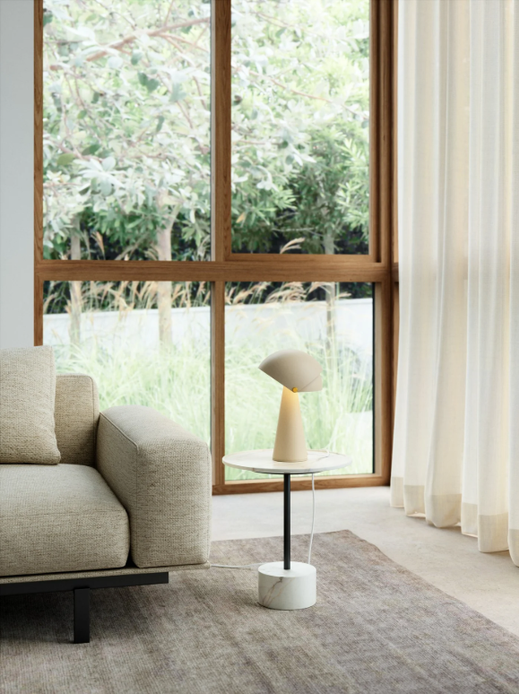 Lampe à poser ALIGN métal beige IP20 E27 - DFTP, Intérieur
