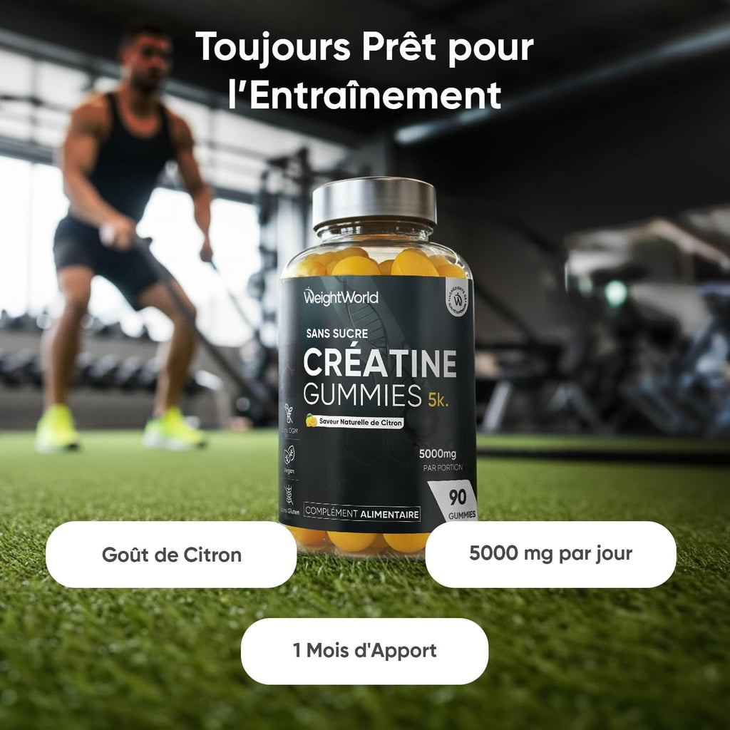 WeightWorld Gommes à la créatine 5000 mg 90 gommes