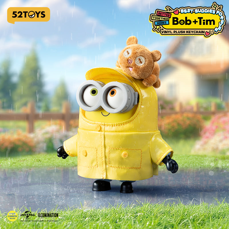 52TOYS Bob-Tim Série Minions - Amis ensemble - Pendentif en peluche en caoutchouc - Boîte mystère - Jouet tendance - Modèle aléatoire vendu à l'unité
