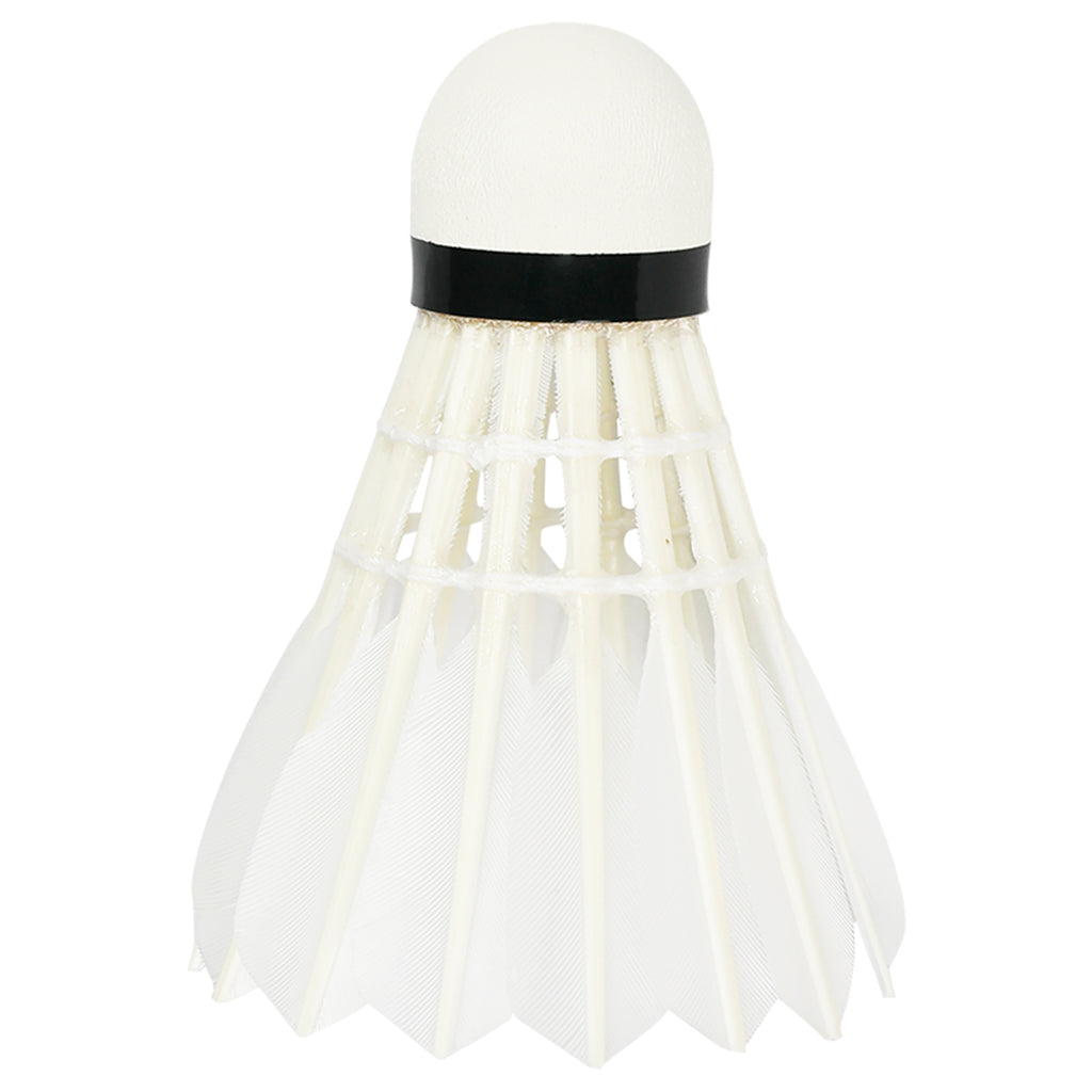 Double Fish JinQue King Volants de badminton durables en plumes d’oie, lot de 12, vitesse 76 - Bleu