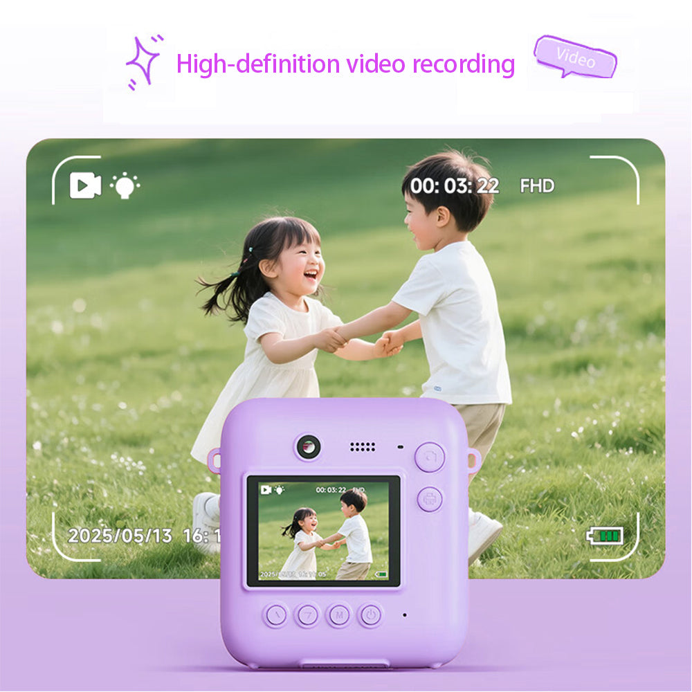 Songdian Appareil photo à impression instantanée, Cadeaux pour filles et garçons, Jouets, Cadeaux de Noël et d’anniversaire - Violet
