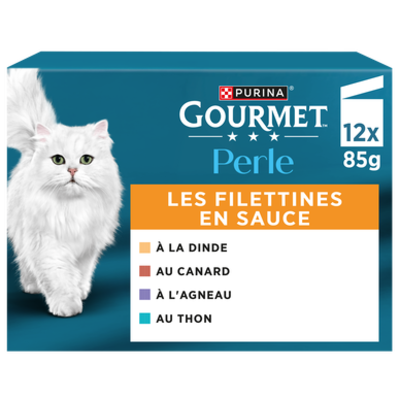 Gourmet Perle Filettine en sauce - Pack variété pour chat - 12 x 85 g
