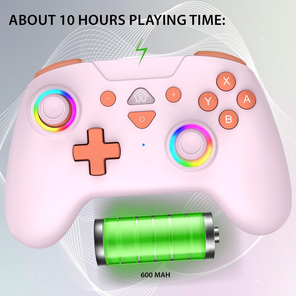 SUBSONIC Manette Sans fil SW2 et SW avec LED rose