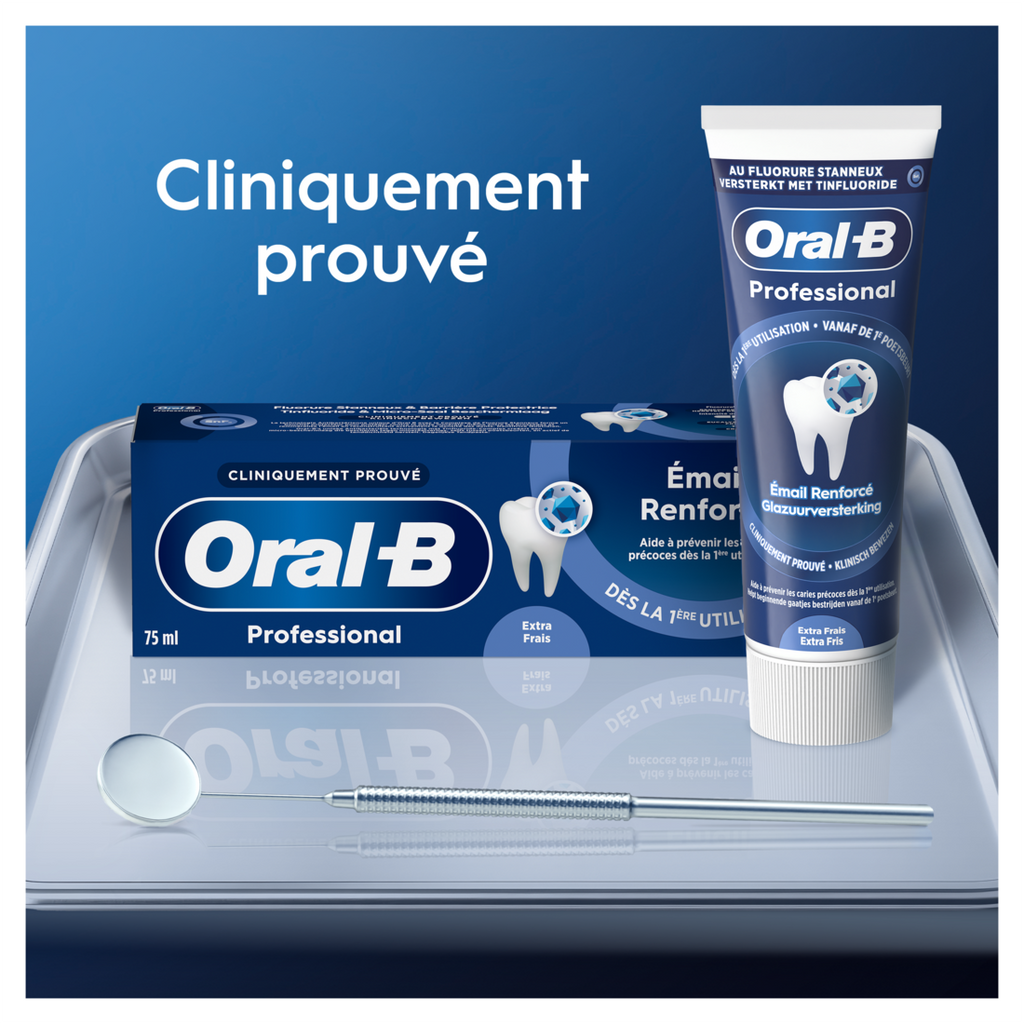 ORAL-B Dentifrice Professional Extra Fresh, fortifiant l'émail des dents - 75 ml