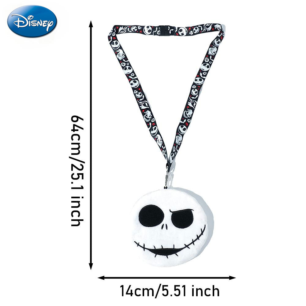 Disney Porte-badge en peluche Jack Skellington avec tour de cou, sous licence officielle L'Étrange Noël de monsieur Jack
