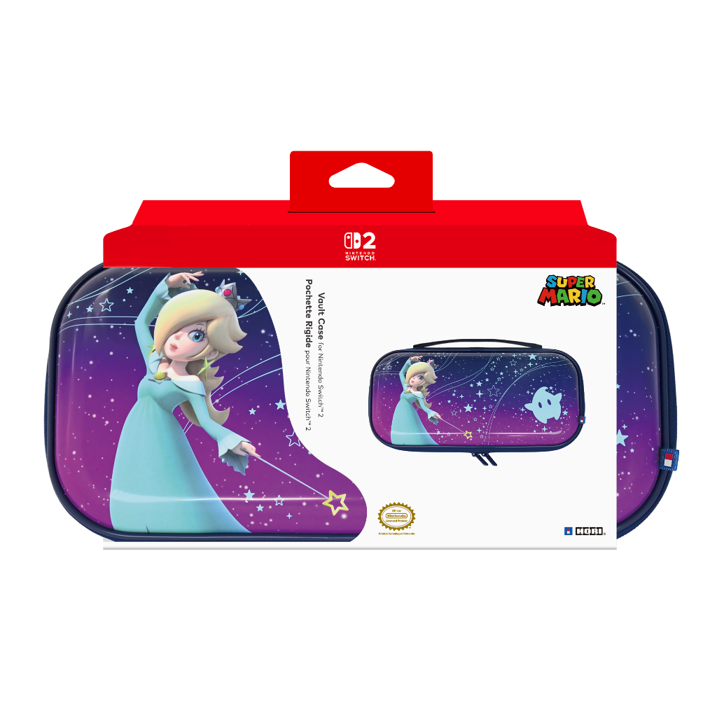 HORI Super Mario Galaxy Housse de protection et transport Nintendo Switch 2 - Filet rangement accessoires - 10 compartiments jeux - Motif Harmonie
