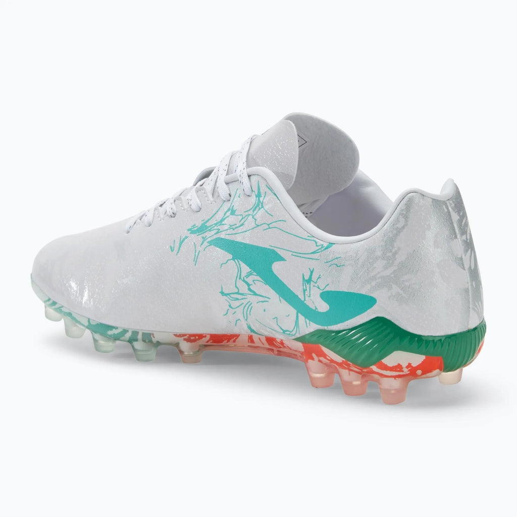 JOMA Chaussures de football Supercopa 24 pour gazon artificiel AG Blanc/Turquoise 42.5