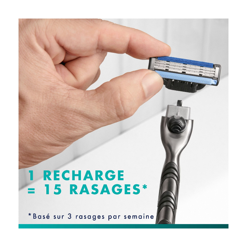 Gillette Mach3 - Cartouches de rasoir - Lot de 4