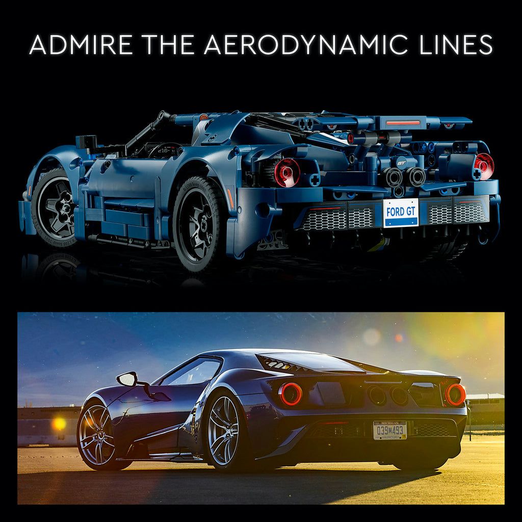 EGO Technic 2022 Ford GT 42154 Kit de Construction de Modèle de Supercar pour Adultes (Échelle 1:12, 1 468 Pièces)