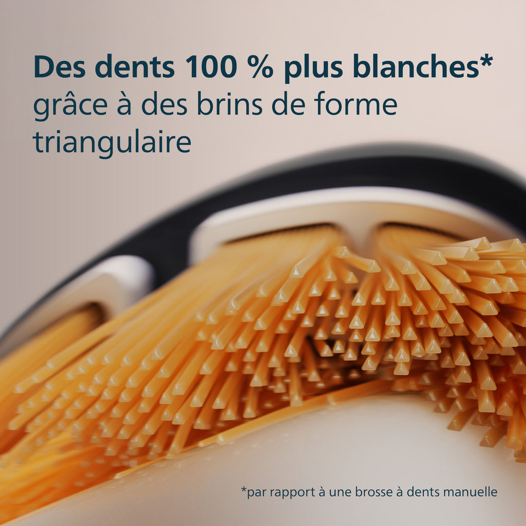 Philips HX9094/88, Têtes de brosse Sonicare A3 haut de gamme tout-en-un, Noir, Lot de 4, Nettoyage avancé, Installation facile