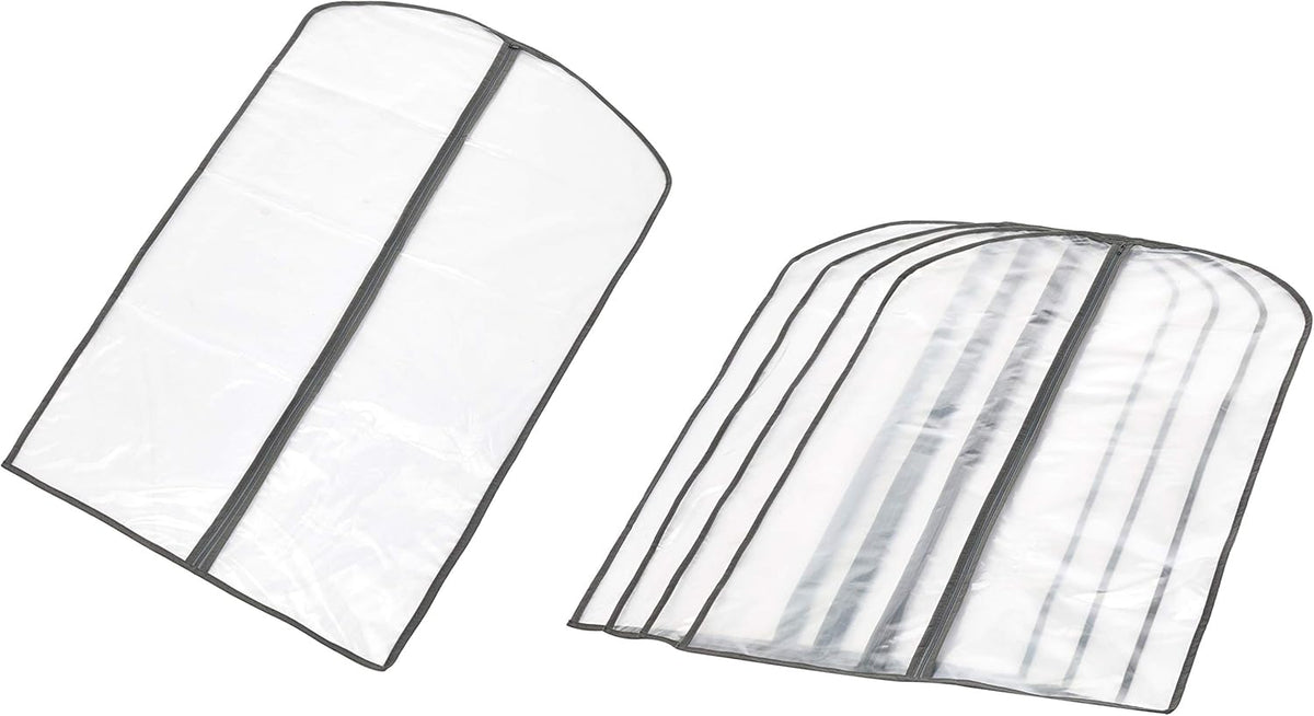 ANQI Sac de rangement pour vêtements en PEVA épaissi anti-humidité Blanc Lot de 5 Grand format 45 pouces