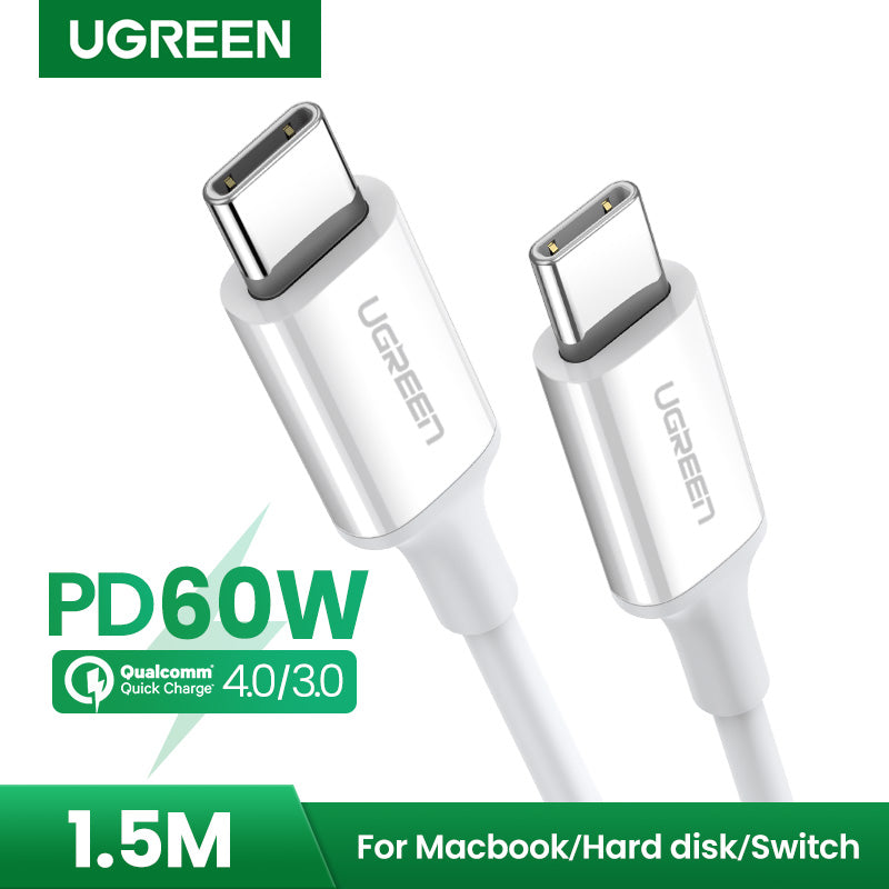 UGREEN Câble USB 2.0 Type C M-M 1,5 m Blanc