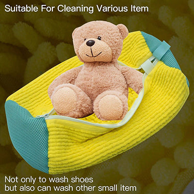Vilscijon lot de 2 sacs jaunes de lavage pour chaussures et chaussettes spécialement pour machine à laver, pratique et anti-déformation
