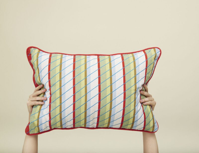 Hübsch Coussin Kiwi Multicolore