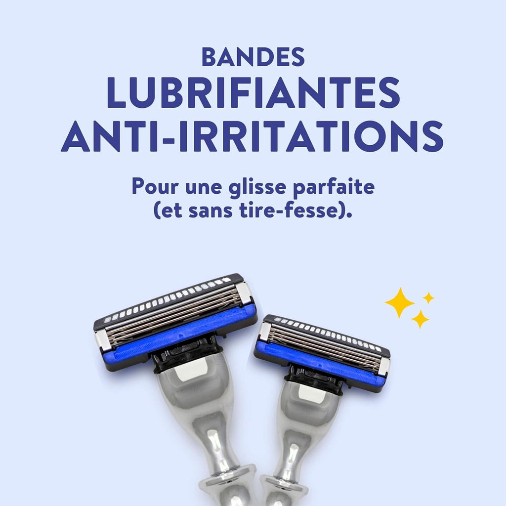 Monsieur Barbier Le Challenger Kit de Rasage (Compatible avec Mach 3) 1 Rasoir avec 3 Lames