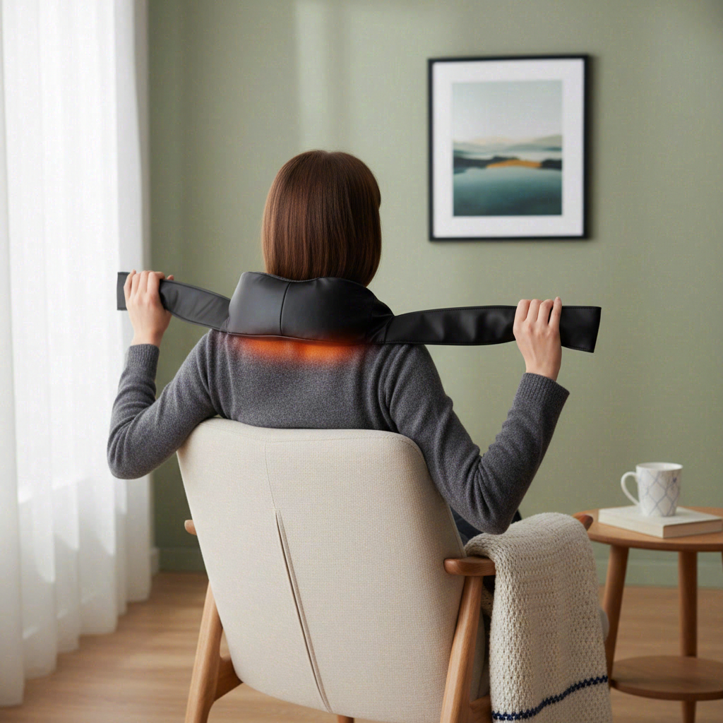 Yoghi Neck&Back - Masseur Shiatsu Nuque, Cervicales et Épaules à 8 Têtes de Massage avec Chaleur Infrarouge