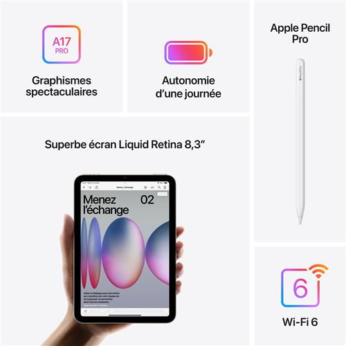 Apple iPad Mini - 128 Go - Gris Sidéral